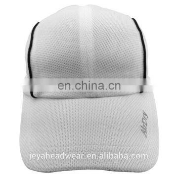 Summer Matching color black piping white mesh dryfit sports caps hats back fastening embroidered coolhead sports caps hats