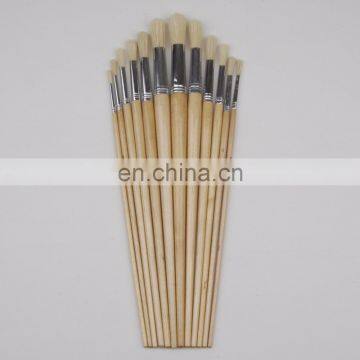 Long Wooden Handle Artist Bristle Paint Brushes