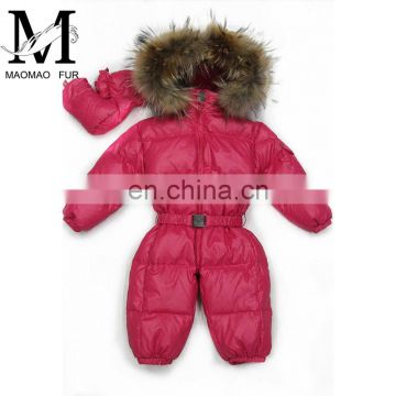 2017 New Arrive Kids Down Coat with Raccoon Fur Hood Warm Coats for Children