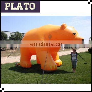 Top quality inflatable orange bear inflatable cartoon animal for sale