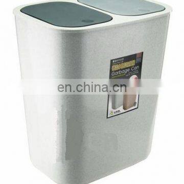 2014 double divided big size plastic dustbin