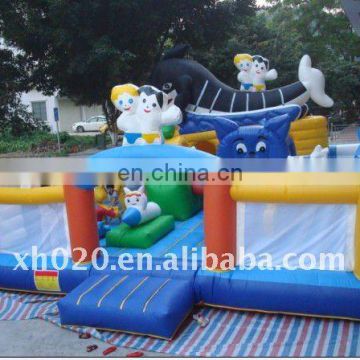 Endless fun and populare outdoor or indoor commercial grade vinyl tarpaulin giant inflatable amusement park FU019