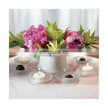 Frosted Glass Heart Candle Holders