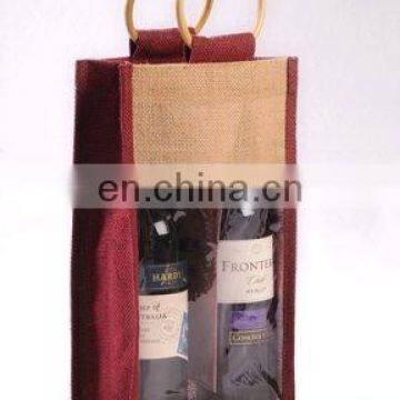 Jute Wine Bag , Wine Bag, Bottle Bag