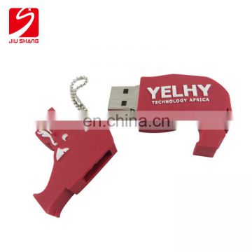 2016 New design 1gb pvc usb flash drives keychain in low price