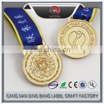 Die Cut Zinc Alloy Custom Gold Medal Metal Sports Souvenir Medallion with Soft Enamel