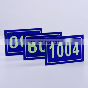 Professional OEM Factory Custom Made Cheap Sinple Design Luminous Metal Number Door Plate