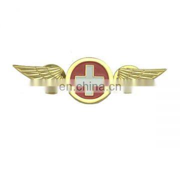 custom red cross wing pin badge