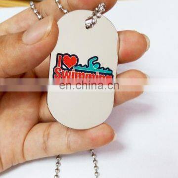 New Design Promotional Brass Etched Dog Tags as Swimming Club VIP Card