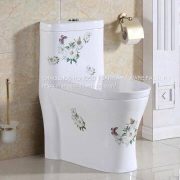 Good sale floor mounted design color ceramic one piece toilet bowl with good quality