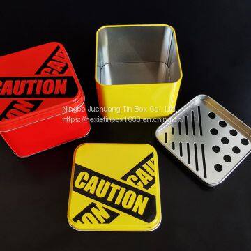 Round Tins With Lids Surface Offset Printing Ashtry Tin Can photo-3