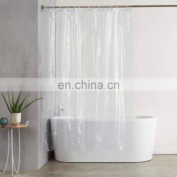 PEVA polyester shower curtain liner with hooks