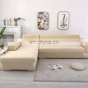 I@home Home Decor Quality Knitted Plain Full Stretch Sectional l Shaped Sofa Cover Slipcover Protect photo-5