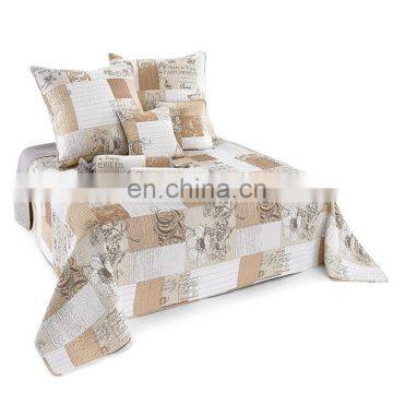 Hometextile luxury quilt cover 100% cotton bedspreads bedding