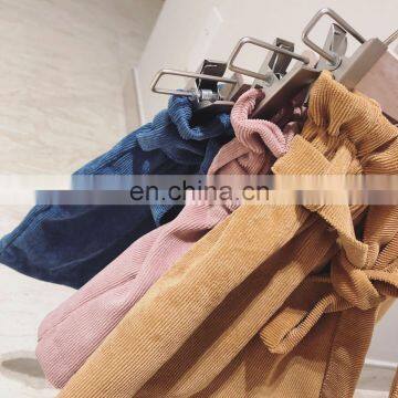 New Arrival Wholesale Boutique Fashion Summer Wear Plain Color Bow Wide Leg Little Kids Children Clothing Girls Short Shorts photo-2