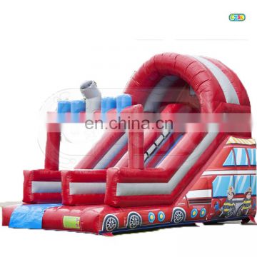 China commercial high quality inflatable firetruck truck slide for sale