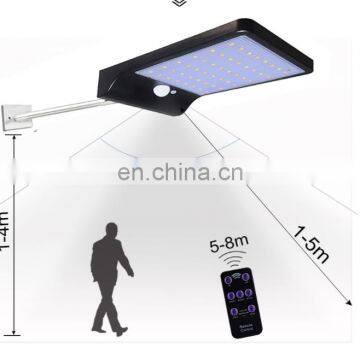 Adjustable Solar Light 48 LED Motion Sensor Solar Lamp Three Modes Remote Control Outdoor Garden Street Yard Wall Light photo-2