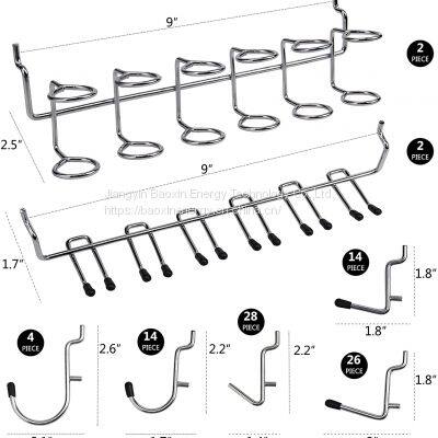 Pegboard Hooks, Will Not Fall Out, for Garage Workbench and Kitchen