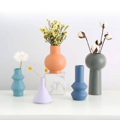 Ins Style Blue Ceramic Vase Christmas Table Setting Dining Room Decor