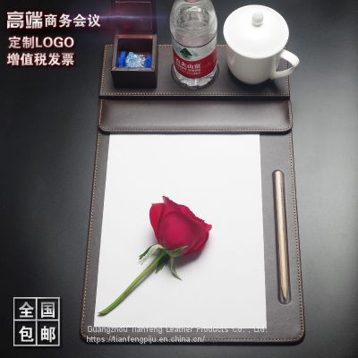 Meeting Clipboard Legal Size Leather Documents Notepad Holder with Pen Holder