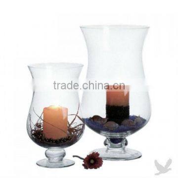 Glass hurrican candle holders