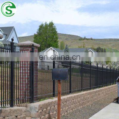 Hot sale security garrison fencing spear top iron fence