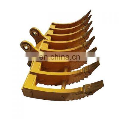 Construction spare pars Attachments Tilt Mn Q355 Q345b  Root Rake  for excavator