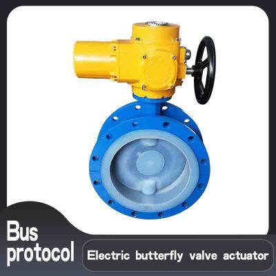 Smoke ventilated electric actuator  DN100  Flange type electric butterfly valve actuator