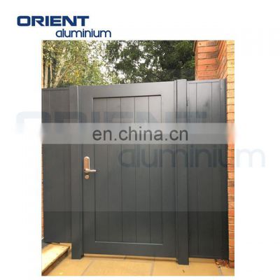 High quality tubular single front aluminium black fence panels gate