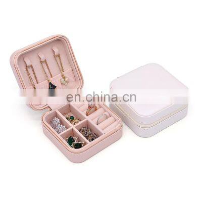 Custom multi-functional large capacity cosmetics box portable PU jewelry storage box