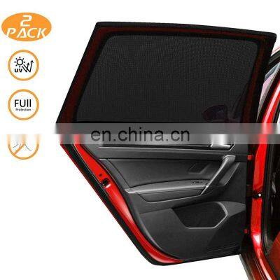 Factory 2Pcs Summer UV Protection Car Front Rear Side Window Sun Shade Car Sunshade Net Mesh Curtain For Sedan SUV MPV photo-5