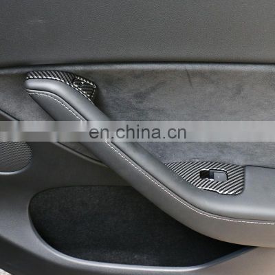 Front And Rear Door Window Glass Panel Armrest Lift Handle Switch Button Trim For Tesla Model Y