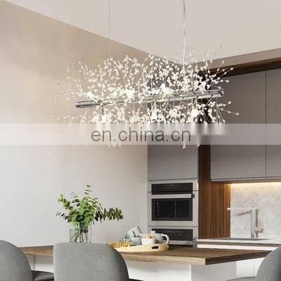 Modern Crystal Dandelion Chandelier Lighting Living Room Dining Room Home Dandelion LED Pendant Lamp