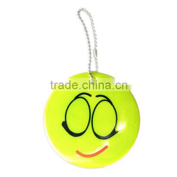 Soft plastic reflective safety keychain EN13356