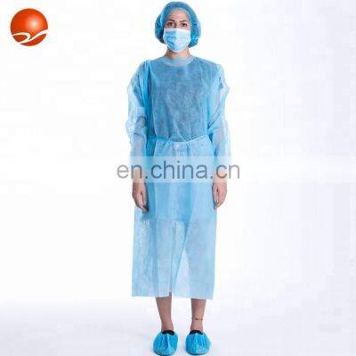 One Size Fits Most Yellow Elastic Cuff Adult Disposable Fluid-Resistant Isolation Gown photo-3