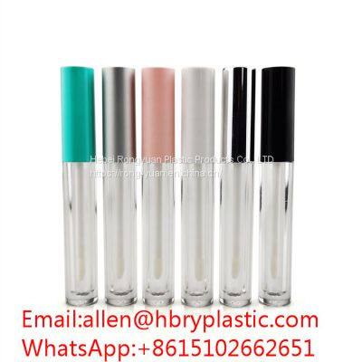 clear empty mini square free sample personal logo printed lip gloss packaging tube