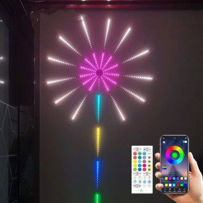 60CM DIY Bluetooth 12V LED RGB Strip Firework Lights