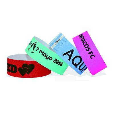 Paper RFID Disposable Wristband Custom Logo Tyvek Ticket Bracelet Customized Serial Number Wristband Tyvek Wristband