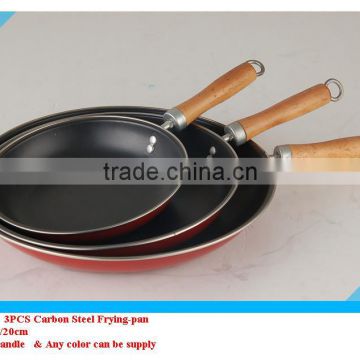 Carbon Steel 4PCS / 3PCS Frying Pan manufacture,customized thickness