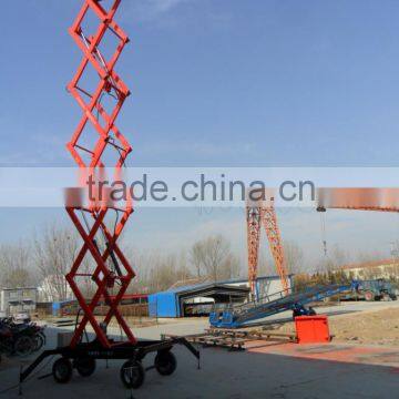 10m 1000kg Excellent Quality Four Wheel Mobile Scissor Lift Platform photo-2