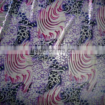 silk velvet burn out & print fabric