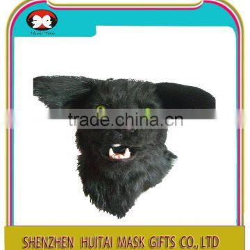 Fashion Real Animal Masks For Kids The Black Dog Mask Using In Partys And Halloween Holiday