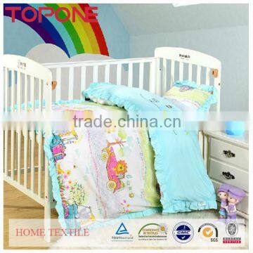 Lovely cute colorful oem hangzhou cotton blanket on the bed