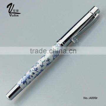 2016 Valin white porcelain ballpoint type pen with logo printed