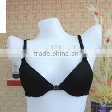 2016 The classical simple black style front closure bra