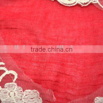 2015 Autumn Winter Newest Embroidery Floral Lace Sewed Cotton Baby Girls Scarf photo-5