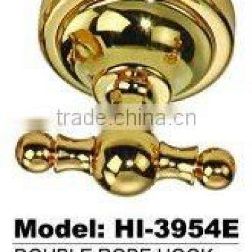 Brass gold color double hook,coat hook,bathoom accessories