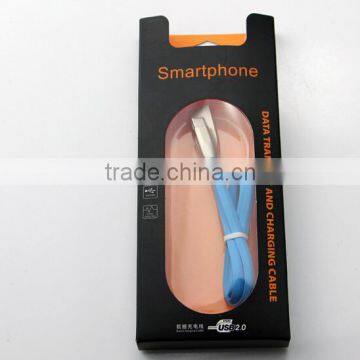 2016 Hot Selling Multi-function Colorful Flat 2 in 1 Mobilephone Usb Data Charging Cable for Android and Phone 5/5s/6s/6p photo-4