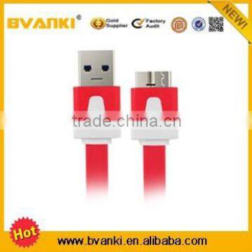 Factoy Wholesale Price Flat Noodle Micro Usb 3.0 Data Cable for Samsung Galaxy Note3/S5 photo-2
