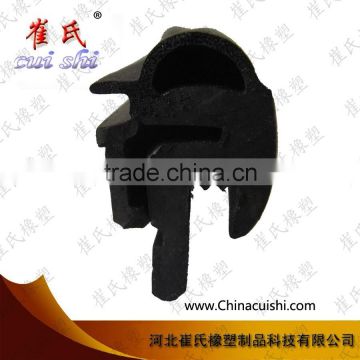 Car crowded dense foam rubber and composite rubber seal with single-slot